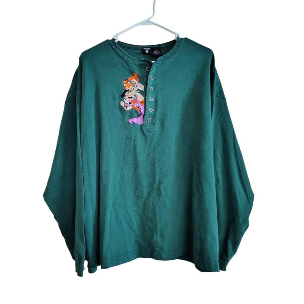 Vtg‎ Flintstones embroidered character XL shirt